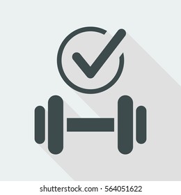 Gym workout - Vector flat icon