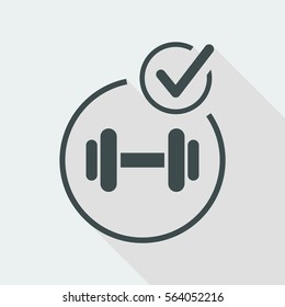 Gym workout - Vector flat icon