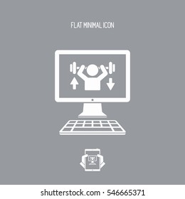 Gym workout - Vector icon for computer website or application