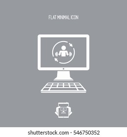 Gym workout - Vector icon for computer website or application