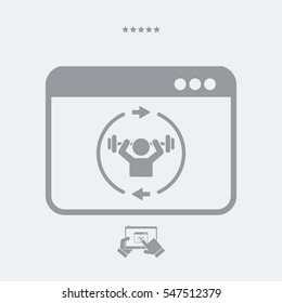 Gym workout - Vector icon for computer website or application