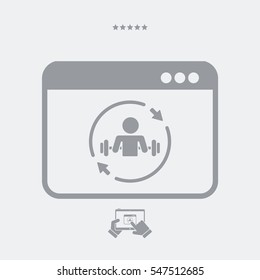 Gym workout - Vector icon for computer website or application