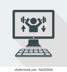 Gym workout - Vector icon for computer website or application