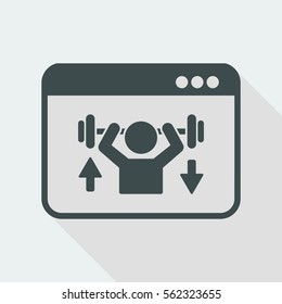 Gym workout - Vector icon for computer website or application