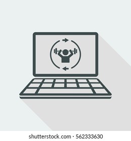 Gym workout - Vector icon for computer website or application