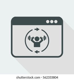 Gym workout - Vector icon for computer website or application