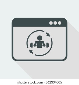 Gym workout - Vector icon for computer website or application