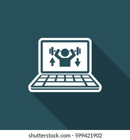 Gym workout - Vector icon for computer website or application