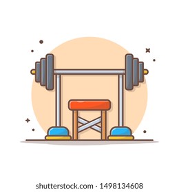 Gym Workout Vector Icon Illustration. Metal Dumbbell Exercise. Fitness and Gym Icon Concept White Isolated. Flat Cartoon Style Suitable for Web Landing Page, Banner, Sticker, Background