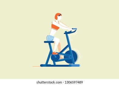 Gym workouts illustration