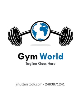 Ilustración de Plantilla de logotipo de diseño mundial de gimnasio