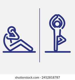 gimnasio y yoga ejercicio icono
