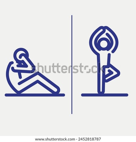 gym and yoga exercise icon
