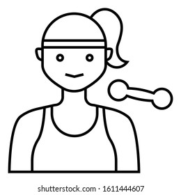 Gym Yoga Instructor Avatar Concept, Fitness Trainer Vector Icon design