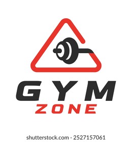 gym zone flat minimalist logo design