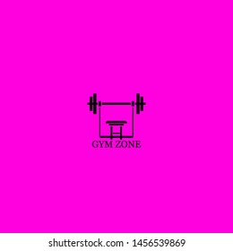 gym zone icon sign signifier vector