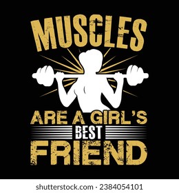 Gym-Fitness Typography T-Shirt Design Gym Vector T-shirt
