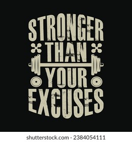 Gym-Fitness Typography T-Shirt Design Gym Vector T-shirt