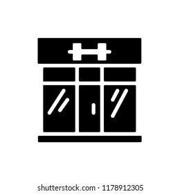gymnasium icon vector design eps 10. glyph icon design