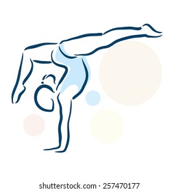 Gymnast Stock Vector (Royalty Free) 257470177 | Shutterstock