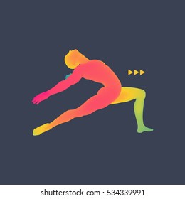 Gymnast. 3D Model of Man. Human Body Model. Gymnastics Activities for Icon Health and Fitness Community.