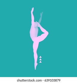 Gymnast. 3D Model of Man. Human Body Model. Gymnastics Activities for Icon Health and Fitness Community.