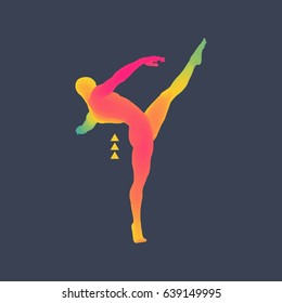 Gymnast. 3D Model of Man. Human Body Model. Gymnastics Activities for Icon Health and Fitness Community.