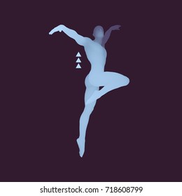 Gymnast. 3D Model of Man. Human Body Model. Gymnastics Activities for Icon Health and Fitness Community.