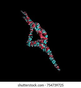 Gymnast. 3d model of man. Human body model. Gymnastics activities for icon health and fitness community.