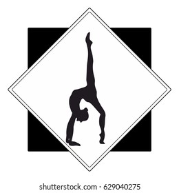 Gymnast, acrobat, logo