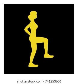 gymnast aerobics icon vector