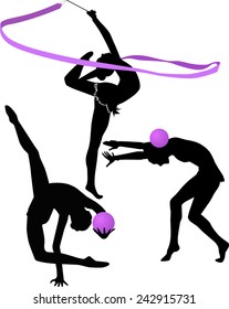 gymnast athlete vector isolated on white background