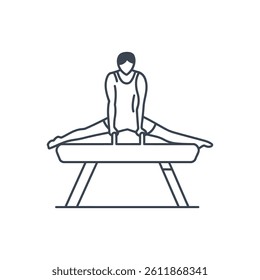 Gymnast Balance Icon On White Background