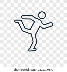 Gymnast concept vector linear icon isolated on transparent background, Gymnast concept transparency concept in outline style