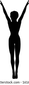 Gymnast dismount - vector