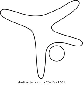 Gymnast Doing Aerial Cartwheel Icon