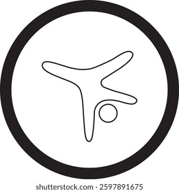 Gymnast Doing Aerial Cartwheel Icon