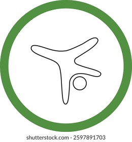 Gymnast Doing Aerial Cartwheel Icon
