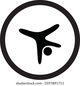 Gymnast Doing Aerial Cartwheel Icon