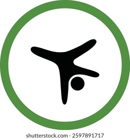 Gymnast Doing Aerial Cartwheel Icon