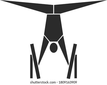 Gymnast doing exercises on the uneven bars. Sportsman isolated on white background. Vector illustration.