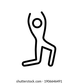 Gymnast flat icon. Pictogram for web. Line stroke. Suitcase isolated on white background. Vector eps10