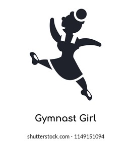 Gymnast Girl icon vector isolated on white background for your web and mobile app design, Gymnast Girl logo concept