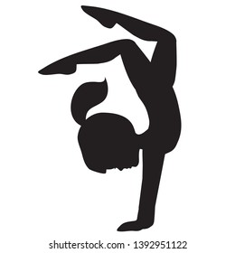 Gymnast  girl vector cartoon illustration