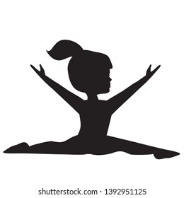 Gymnast  girl vector cartoon illustration