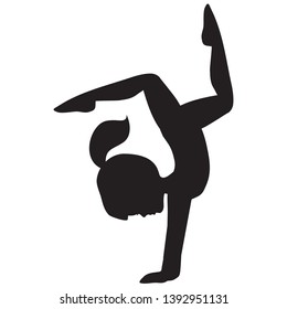 Gymnast  girl vector cartoon illustration