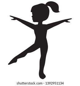 Gymnast  girl vector cartoon illustration