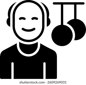 Gymnast Glyph Icon Vector Design