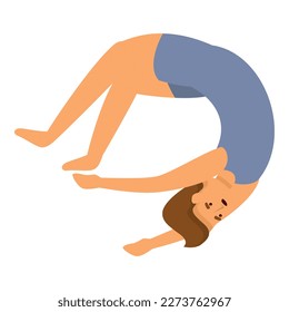 Gymnast icon cartoon vector. Aerial dancer. Festival profile