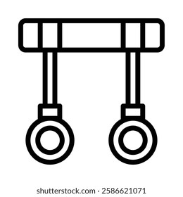Gymnast icon illustration in line style. Perfect for website mobile app presentation. Suitable for any user interface and user experience